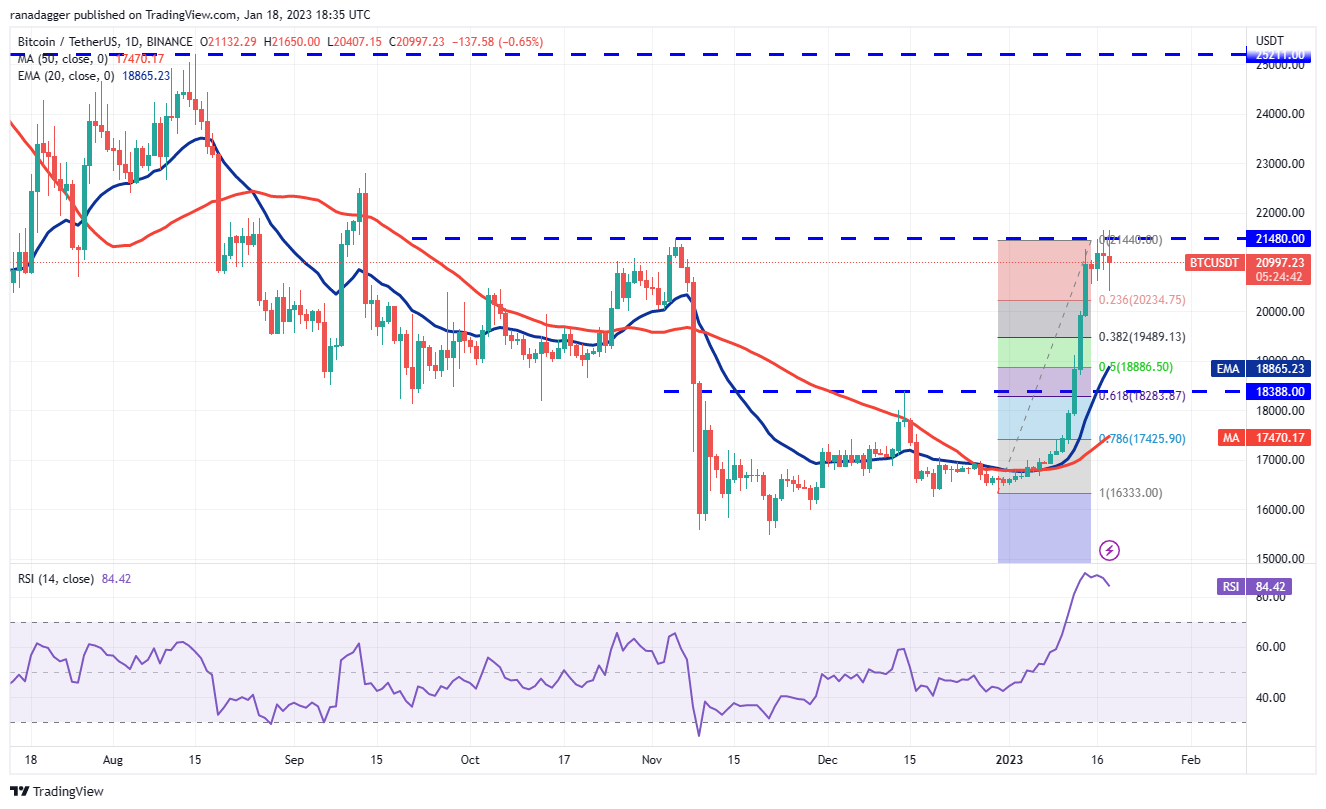 Price analysis 1/18: BTC, ETH, BNB, XRP, ADA, DOGE, MATIC, DOT, LTC, AVAX Price analysis 1/18: BTC, ETH, BNB, XRP, ADA, DOGE, MATIC, DOT, LTC, AVAX