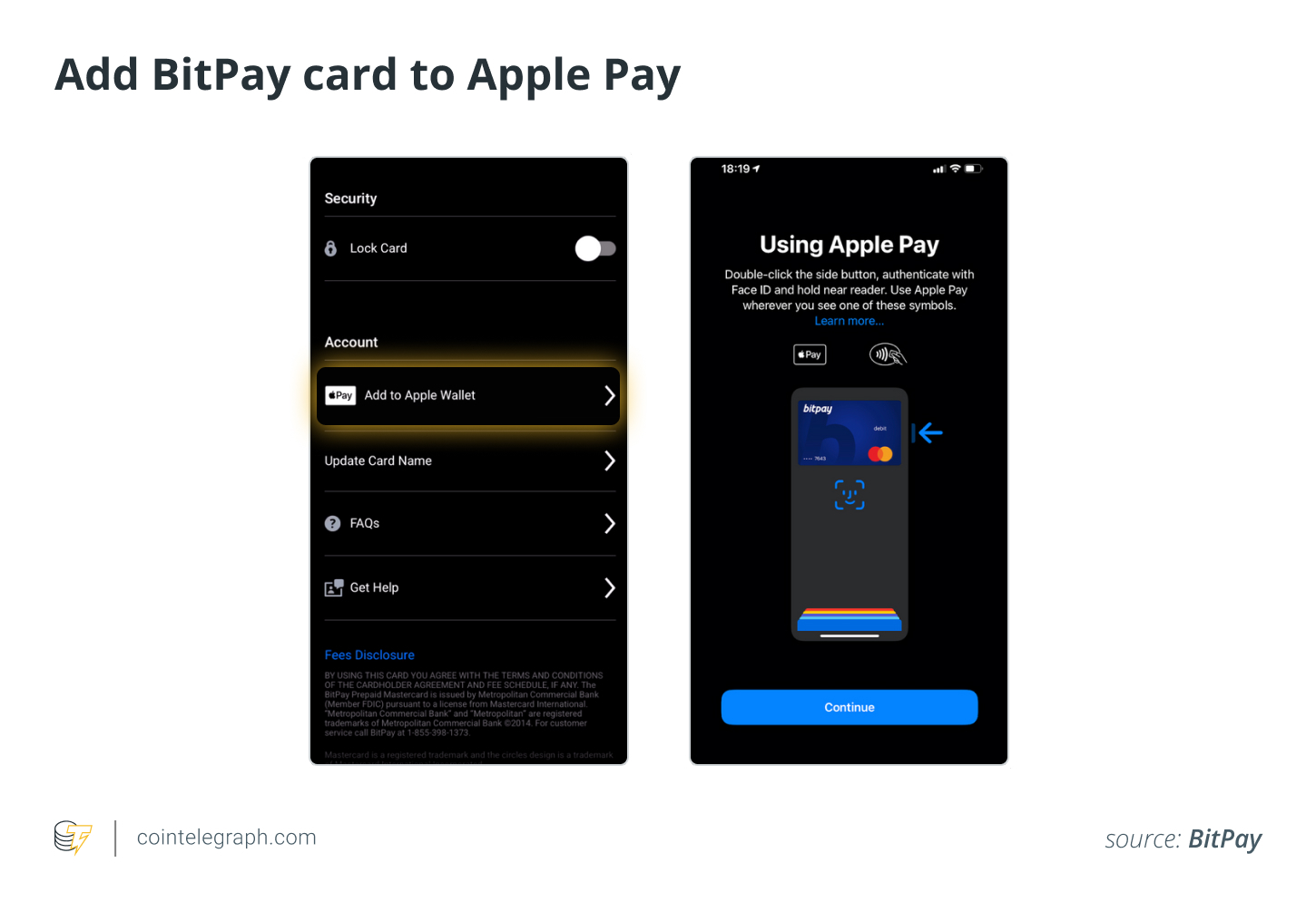 Add BitPay card to Apple Pay Add BitPay card to Apple Pay