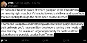 Unlocking WordPress Chaos: Nostr's Opportunity for Decentralized Expansion! Unlocking WordPress Chaos: Nostr's Opportunity for Decentralized Expansion!