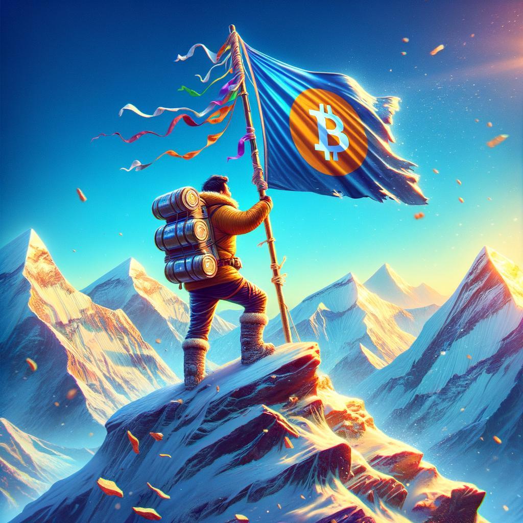 đď¸ Summit Celebration: Hiker Raises Bitcoin Flag at the Top of Mount Everest! đ đď¸ Summit Celebration: Hiker⣠Raises Bitcoinâ Flag at the Top of Mount Everest! â˘đ