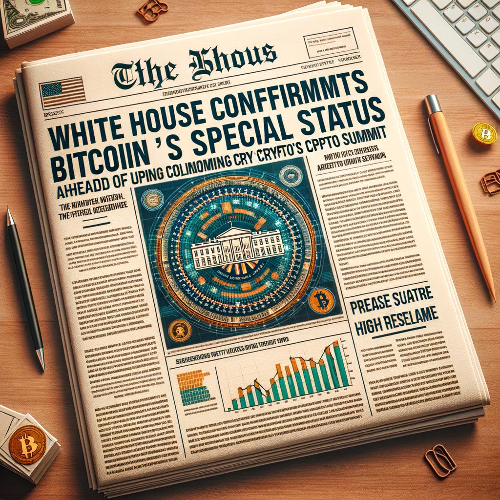As Crypto Summit Nears, White House Maintains Special Status for Bitcoin White House confirms Bitcoin's Special Status Ahead of Upcoming Crypto Summit
