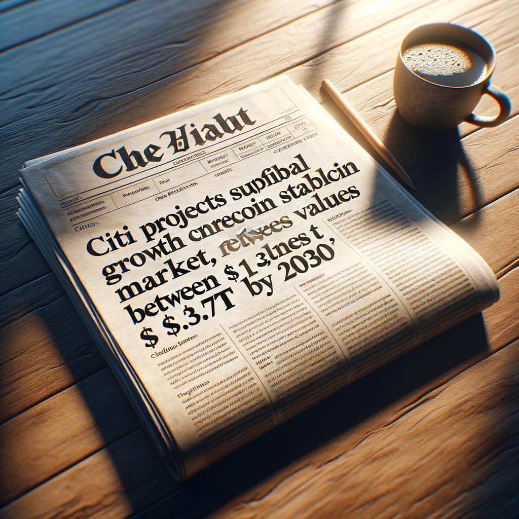 Citi Projects Stablecoin Market at $1.6T to $3.7T by 2030, Highlights Blockchain’s Rise in Banking Sector Citi Projects Significant growth in Stablecoin Market, Forecasting Values Between $1.6T and $3.7T by 2030