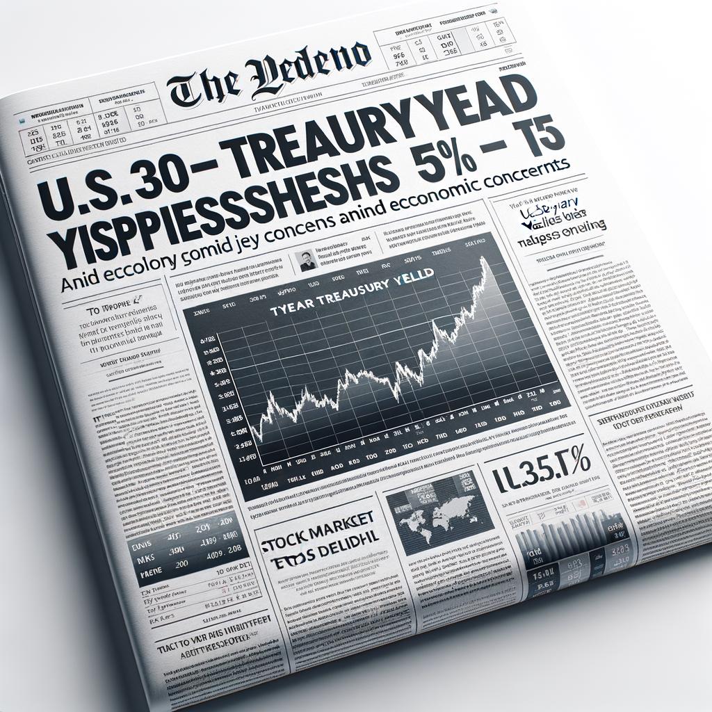 U.S. 30-Year Treasury Yield Breaches 5% Amid Moody's Rating Downgrade, Fiscal Concerns U.S. 30-Year Treasury Yield Surpasses 5% Amid Economic concerns
