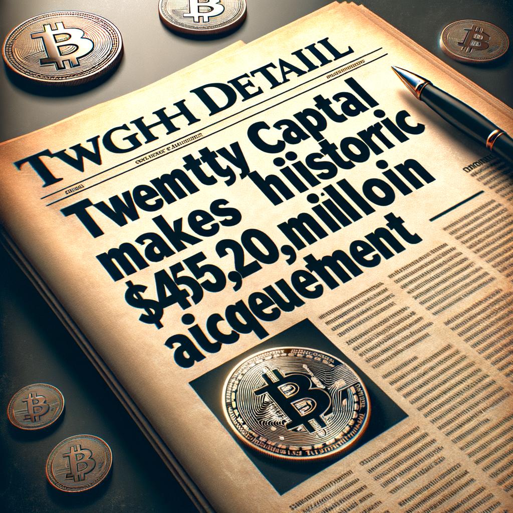 Twenty One Capital Secures $458.7M Bitcoin Purchase Ahead of Merger Twenty One Capital Makes historic $458.7 million Bitcoin Acquisition