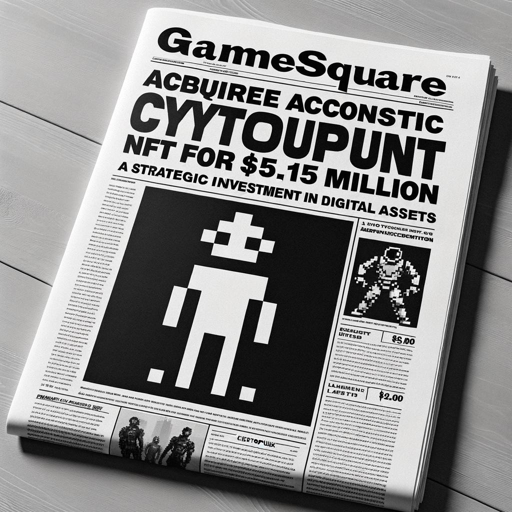 Ether Treasury Company GameSquare Buys CryptoPunk NFT for $5.15M GameSquare Acquires Iconic cryptopunk NFT for $5.15 Million: A Strategic Investment in Digital Assets