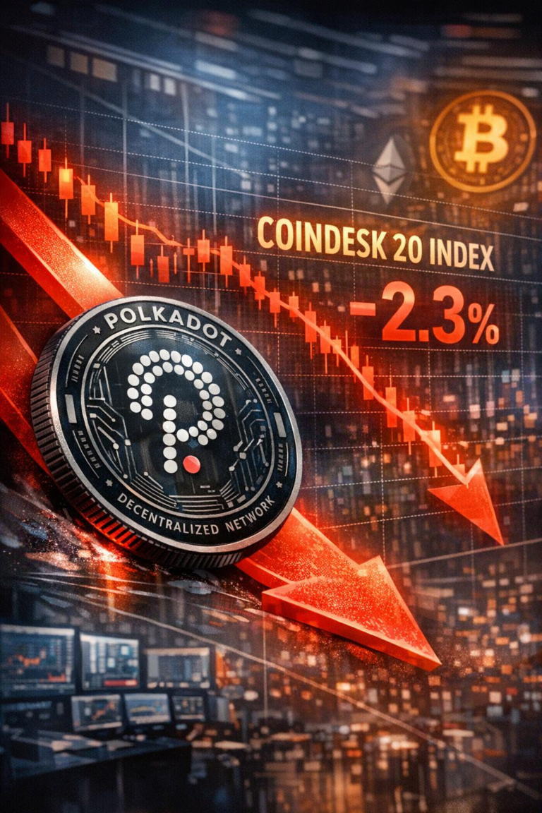 CoinDesk 20 performance update: Polkadot (DOT) drops 2.3% as index trades lower