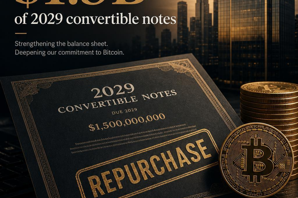 Strategy to repurchase $1.5B of 2029 convertible notes