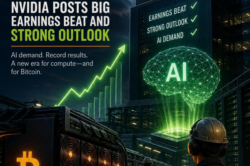 Bitcoin miners tied to AI rise as Nvidia posts big earnings beat and strong outlook