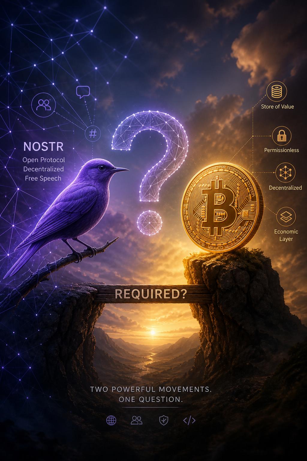 Does Nostr require Bitcoin? Does Nostr require Bitcoin?