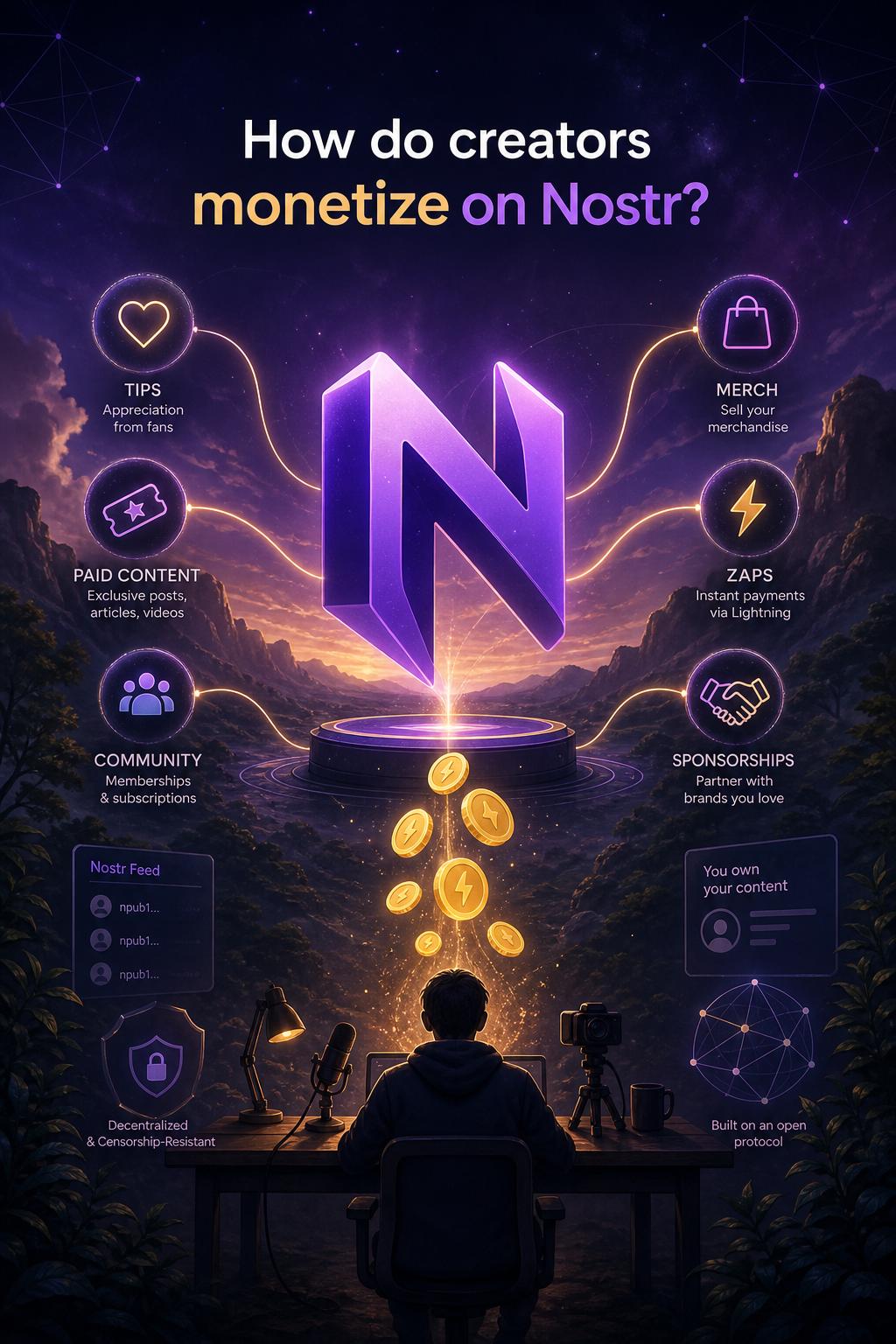 How do creators monetize on Nostr? How do creators monetize on Nostr?