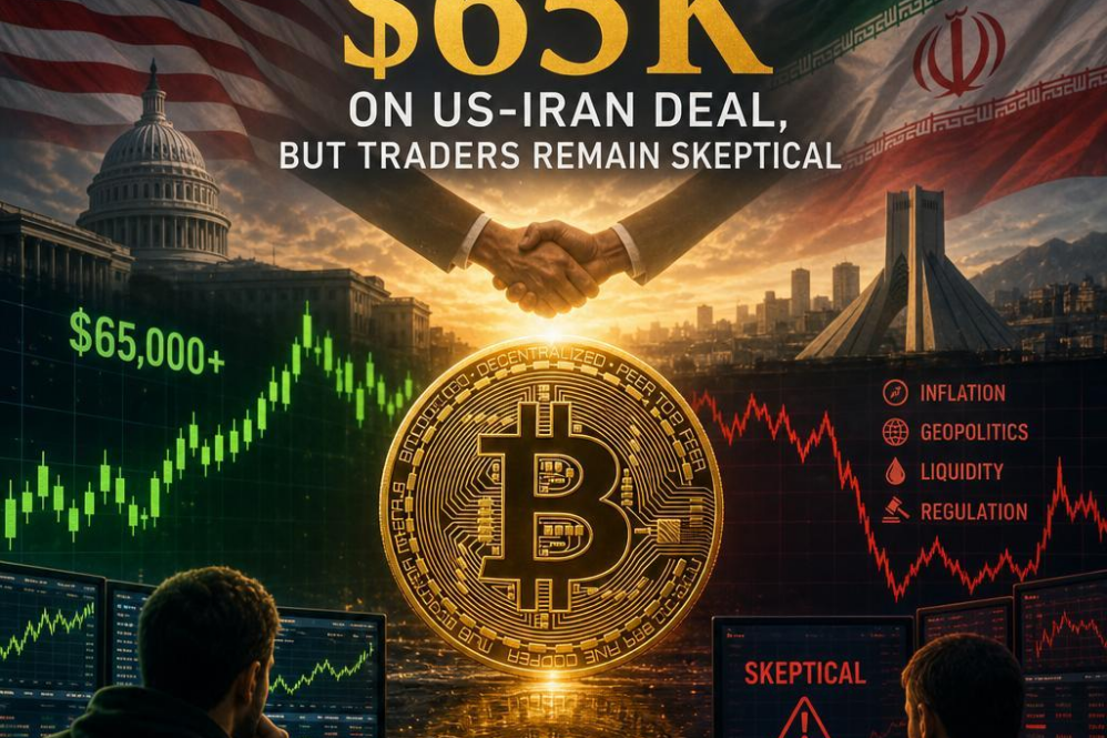 Bitcoin Tops $65K on US-Iran Deal, But Traders Remain Skeptical
