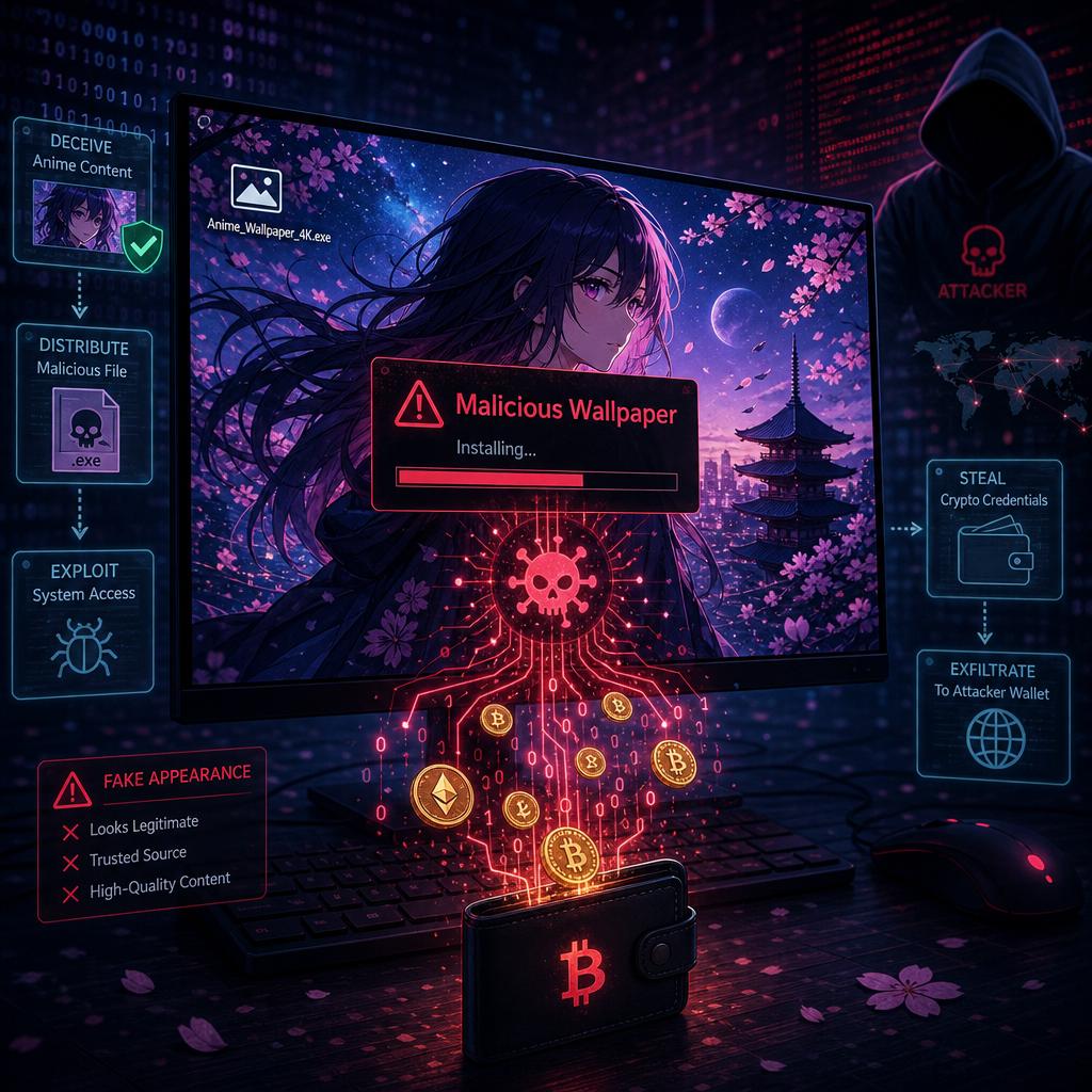 Anime Girls Could Steal Your Crypto as Wallpaper Malware Targets Steam Gamers How Anime-Themed Wallpapers Are Exploited to Deploy crypto Theft Malware