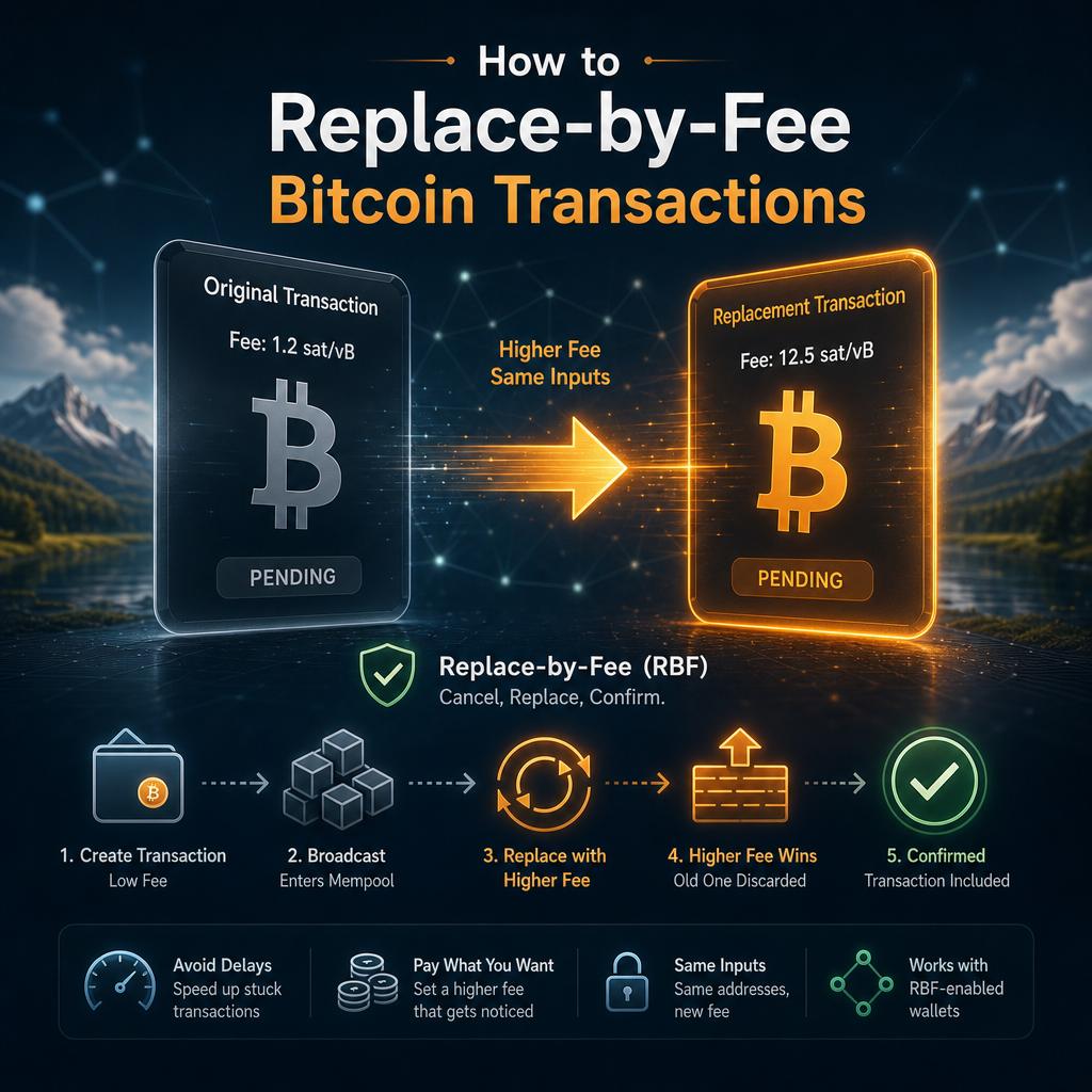 How to Replace-by-Fee Bitcoin Transactions How to Replace-by-Fee Bitcoin Transactions