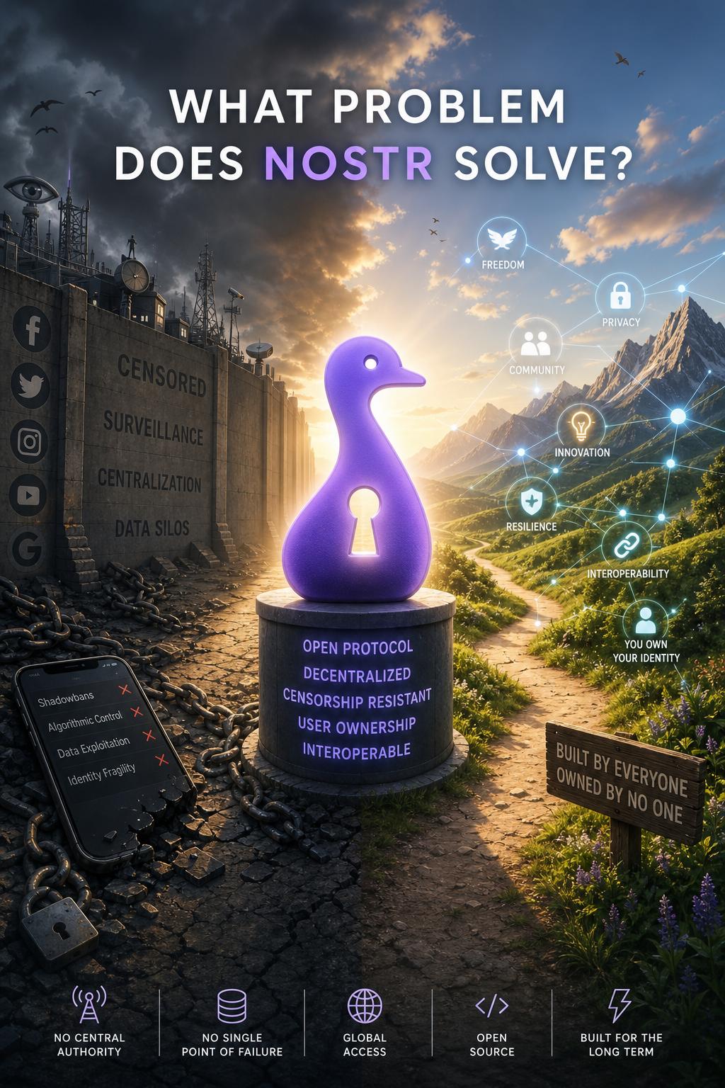 What problem does Nostr solve? What problem does Nostr solve?