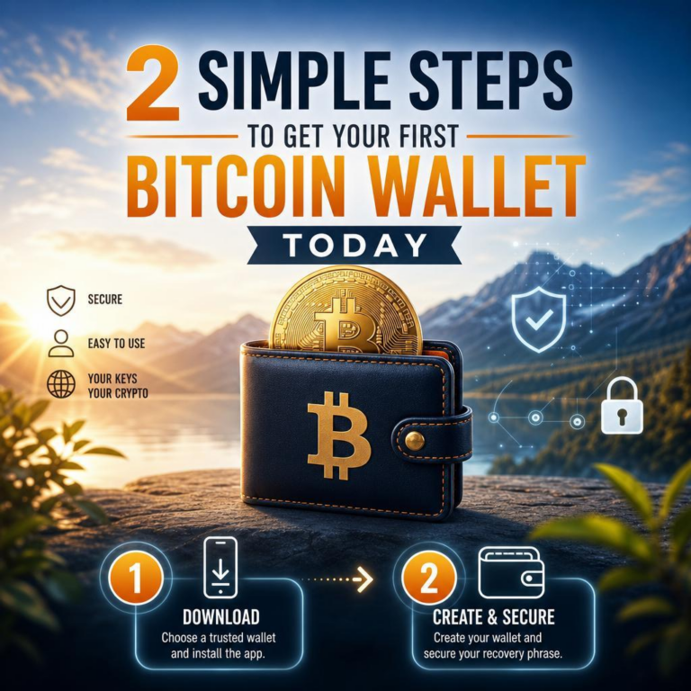 2 Simple Steps to Get Your First Bitcoin Wallet Today