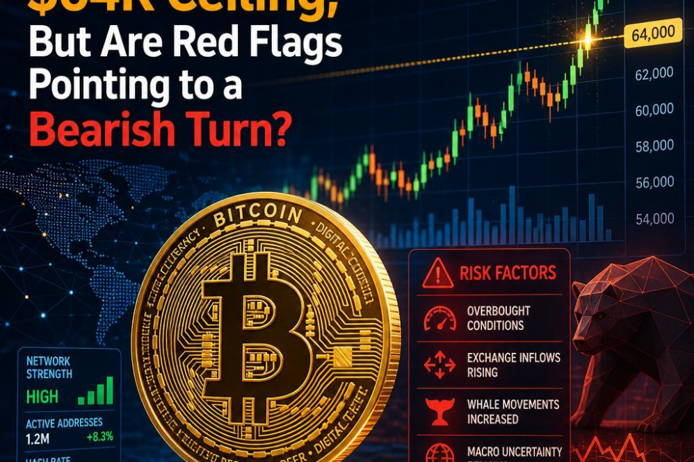 Bitcoin Breaks $64K Ceiling, But Are Red Flags Pointing to a Bearish Turn?