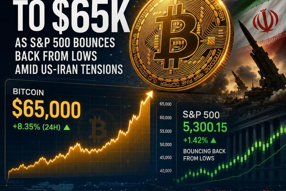 Bitcoin Soars to $65K as S&P 500 Bounces Back from Lows Amid US-Iran Tensions