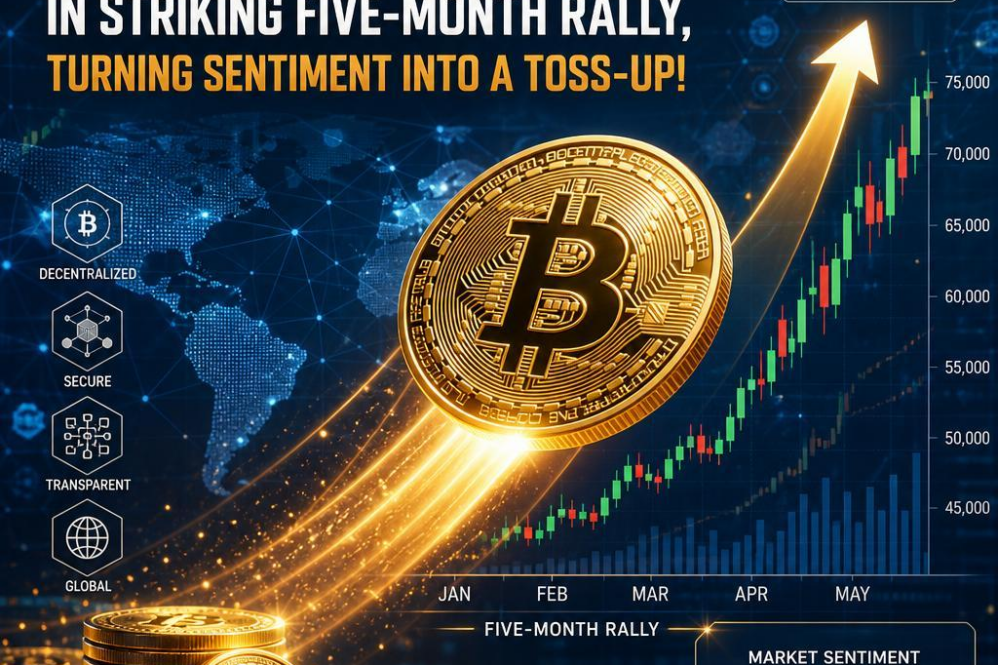 Bitcoin Soars in Striking Five-Month Rally, Turning Sentiment Into a Toss-Up!