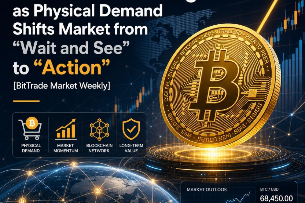 JP-COINDESK: Bitcoin Set for Surge as Physical Demand Shifts Market from “Wait and See” to “Action” [BitTrade Market Weekly]