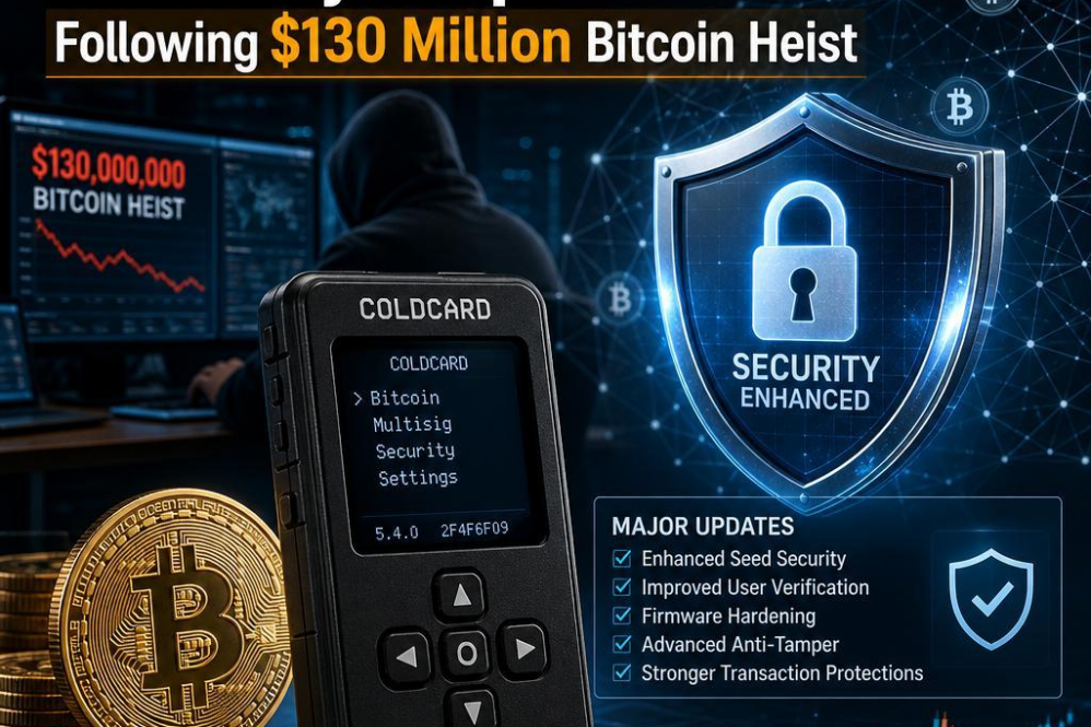 Coldcard Boosts Security with Major Updates Following $130 Million Bitcoin Heist