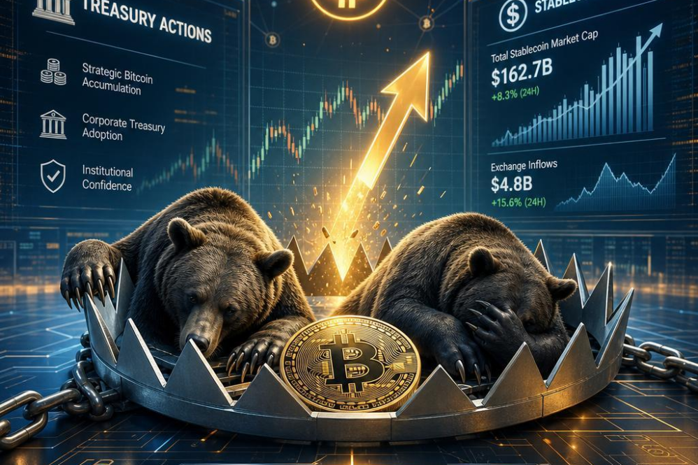 Bitcoin Bears Caught in a Trap as Treasury Actions and Stablecoin Flows Spark a Short Squeeze