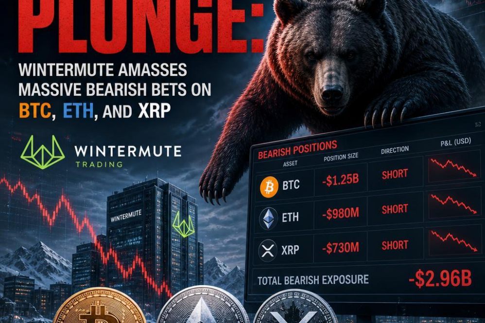 Crypto Giants Plunge: Wintermute Amasses Massive Bearish Bets on BTC, ETH, and XRP