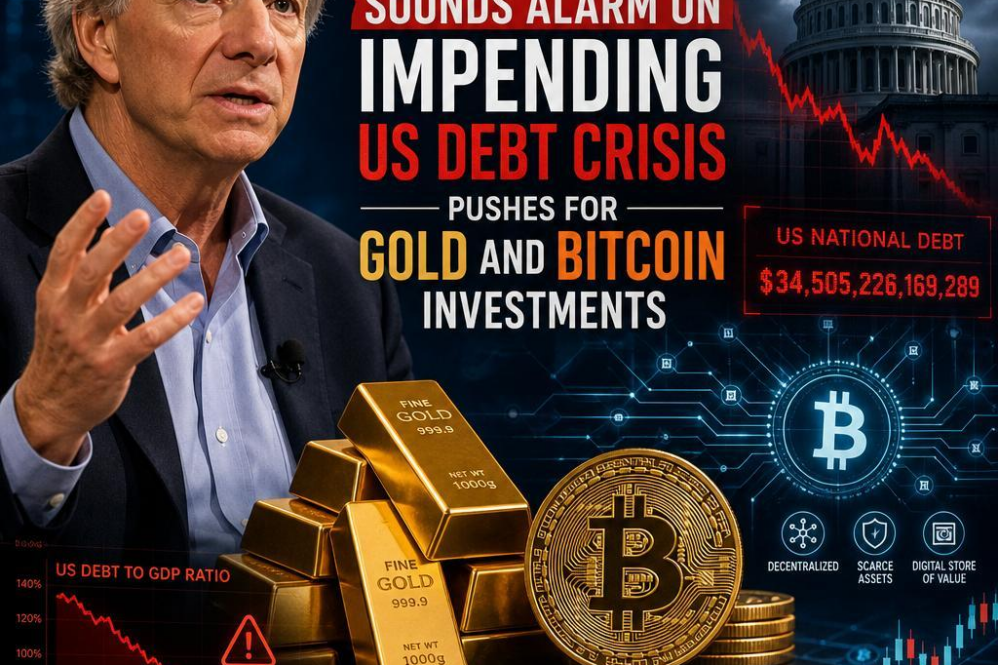 Ray Dalio Sounds Alarm on Impending US Debt Crisis, Pushes for Gold and Bitcoin Investments