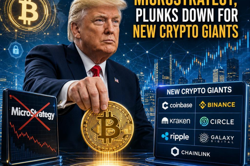 Trump Ditches MicroStrategy, Plunks Down for New Crypto Giants