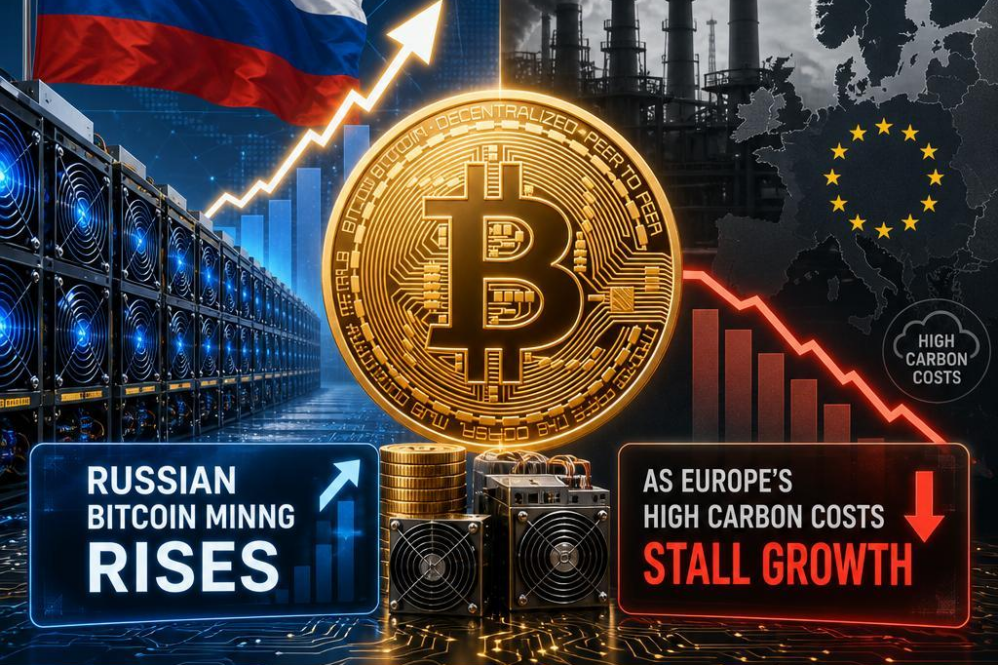 Russian Bitcoin Mining Rises as Europe’s High Carbon Costs Stall Growth