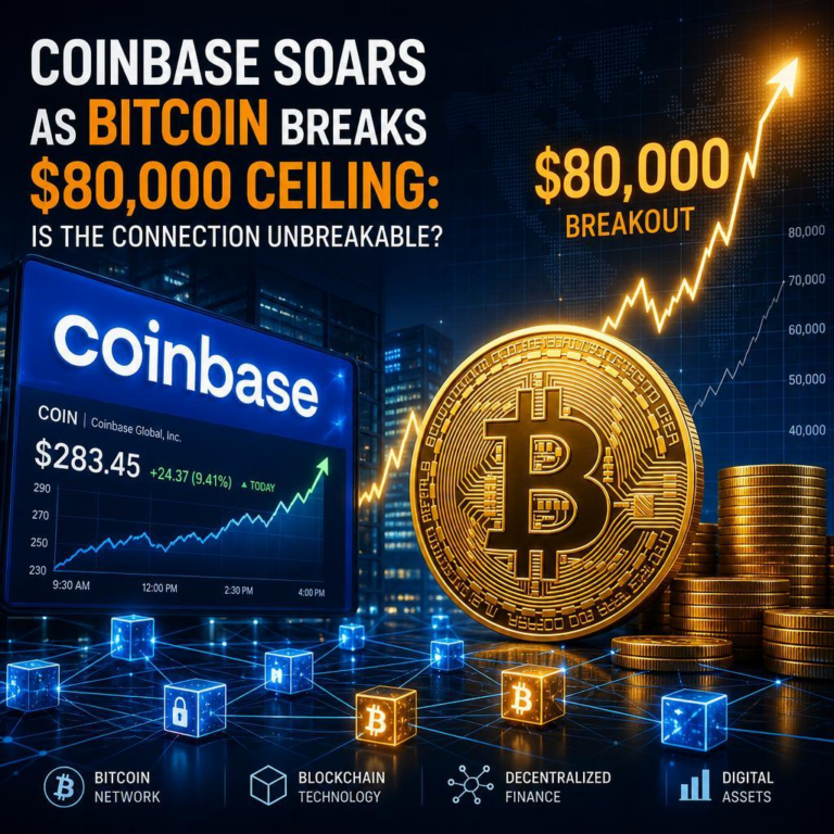 Coinbase Soars as Bitcoin Breaks $80,000 Ceiling: Is the Connection Unbreakable?