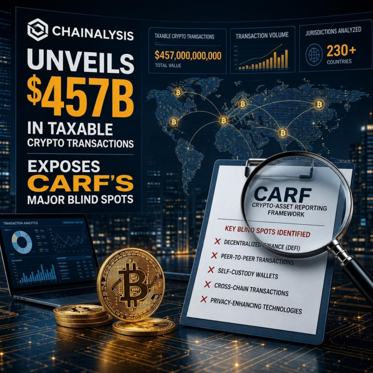 Chainalysis Unveils $457B in Taxable Crypto Transactions, Exposes CARF’s Major Blind Spots