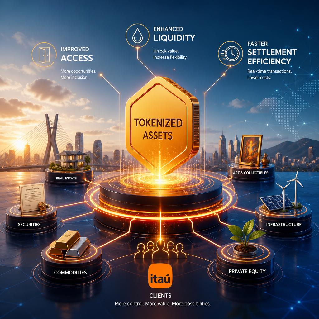 Brazil's largest lender Itaú is stepping deeper into the tokenization How Tokenized assets Can Improve Access Liquidity and Settlement Efficiency for itaú Clients