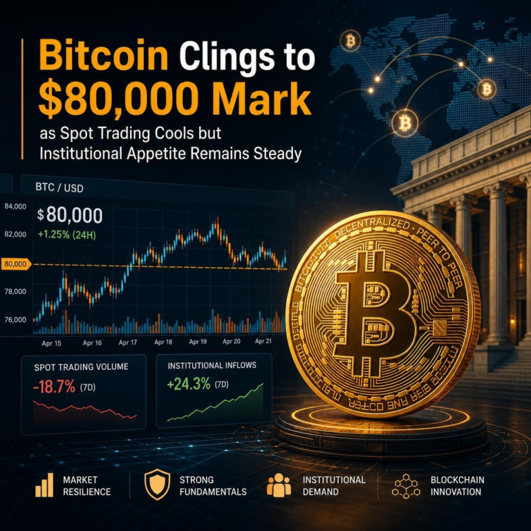 Bitcoin Clings to $80,000 Mark as Spot Trading Cools but Institutional Appetite Remains Steady
