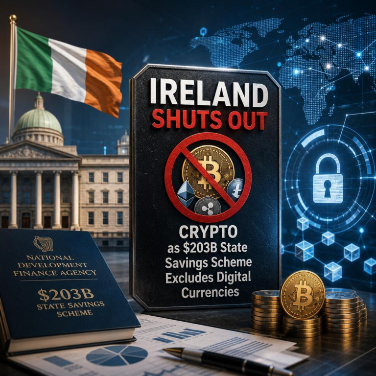 Ireland Shuts Out Crypto as $203B State Savings Scheme Excludes Digital Currencies