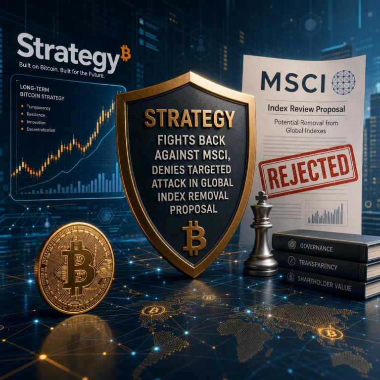 Strategy Fights Back Against MSCI, Denies Targeted Attack in Global Index Removal Proposal