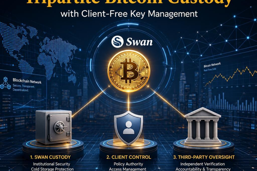 Swan Innovates: Tripartite Bitcoin Custody with Client-Free Key Management