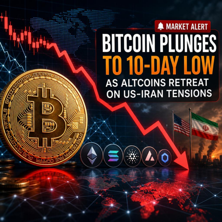 Bitcoin Plunges to 10-Day Low as Altcoins Retreat on US-Iran Tensions: Market Alert