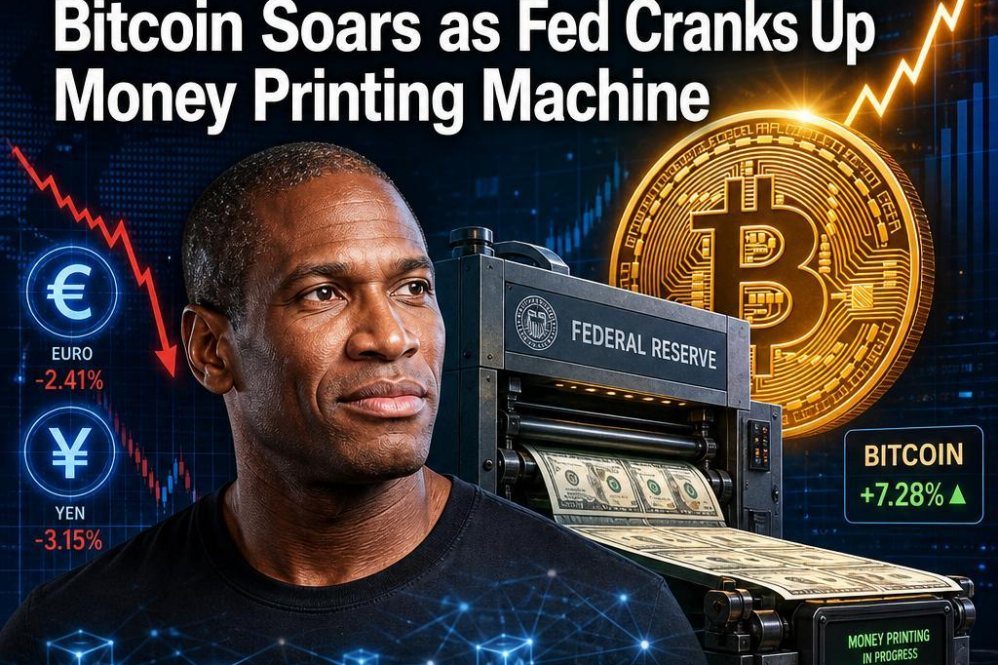 Arthur Hayes: As Euro and Yen Plunge, Bitcoin Soars as Fed Cranks Up Money Printing Machine