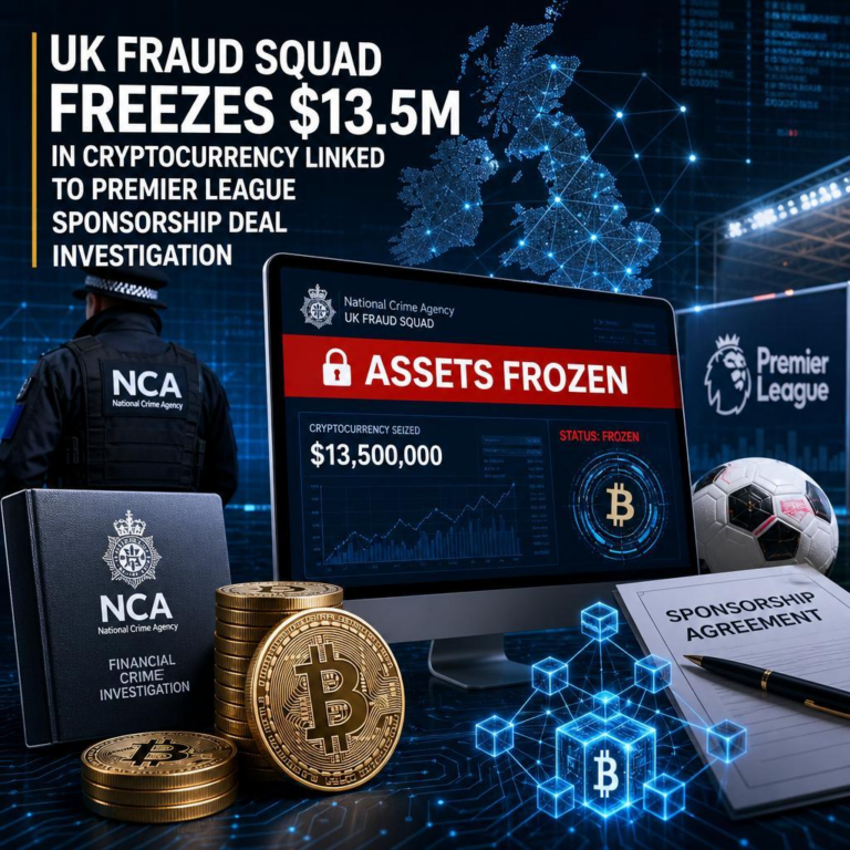 UK Fraud Squad Freezes $13.5M in Cryptocurrency Linked to Premier League Sponsorship Deal Investigation