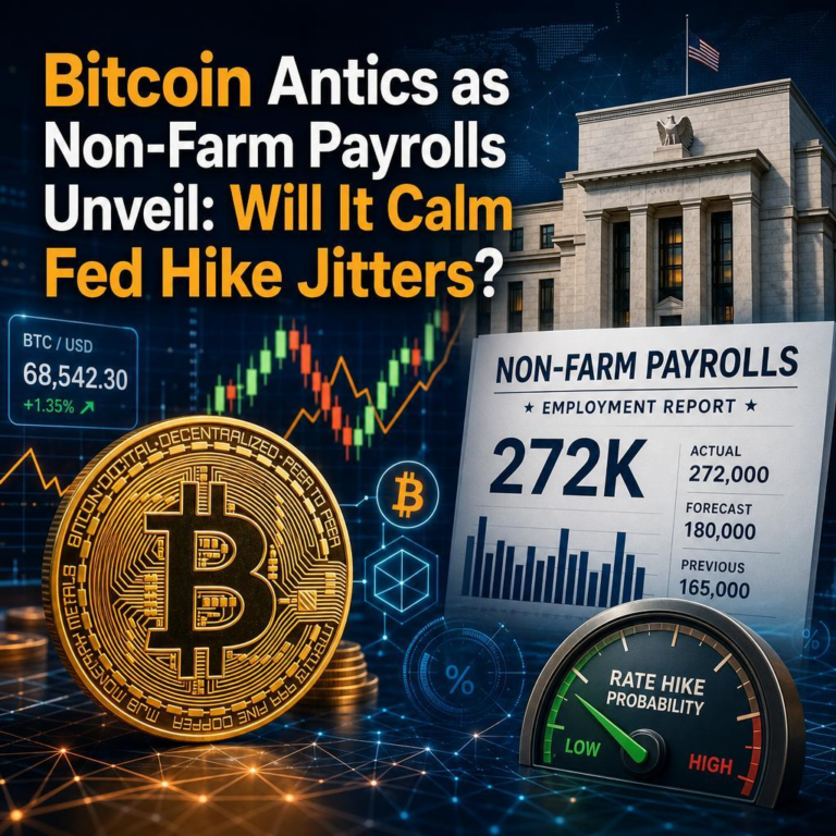 Bitcoin Antics as Non-Farm Payrolls Unveil: Will It Calm Fed Hike Jitters?