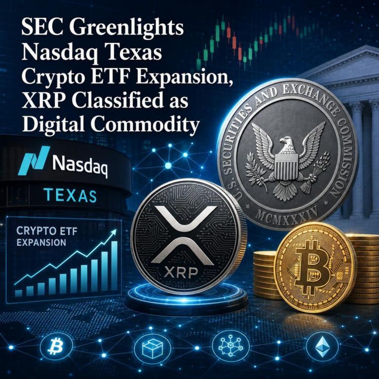 SEC Greenlights Nasdaq Texas Crypto ETF Expansion, XRP Classified as Digital Commodity