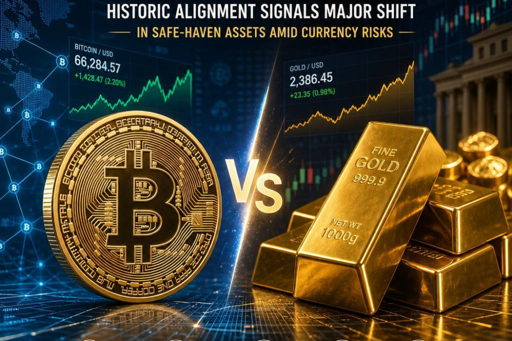 Bitcoin vs Gold: Historic Alignment Signals Major Shift in Safe-Haven Assets Amid Currency Risks