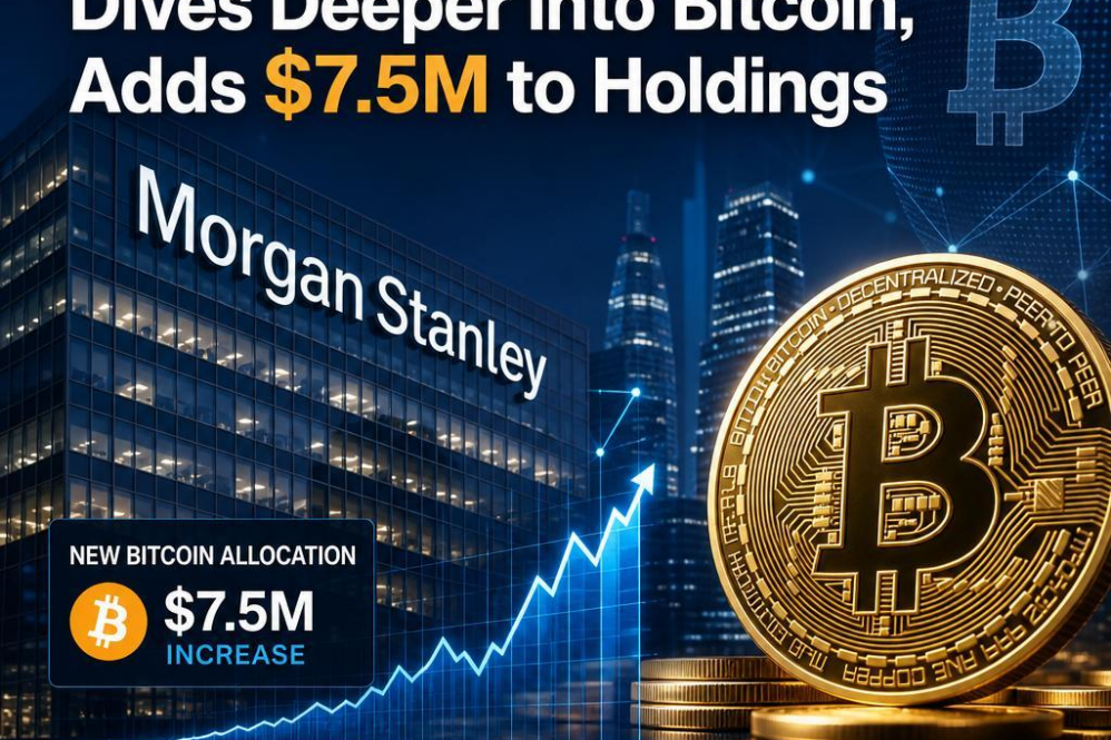 Morgan Stanley Boosts Bitcoin Stake by $7.5 Million: Major Wall Street Firm Embraces Crypto巨擘摩根士丹利增持7500万美元比特币：华尔街巨头拥抱加密货币

For a more engaging and concise version in English:
“Morgan Stanley Dives Deeper into Bitcoin, Adds $7.5M to Holdings