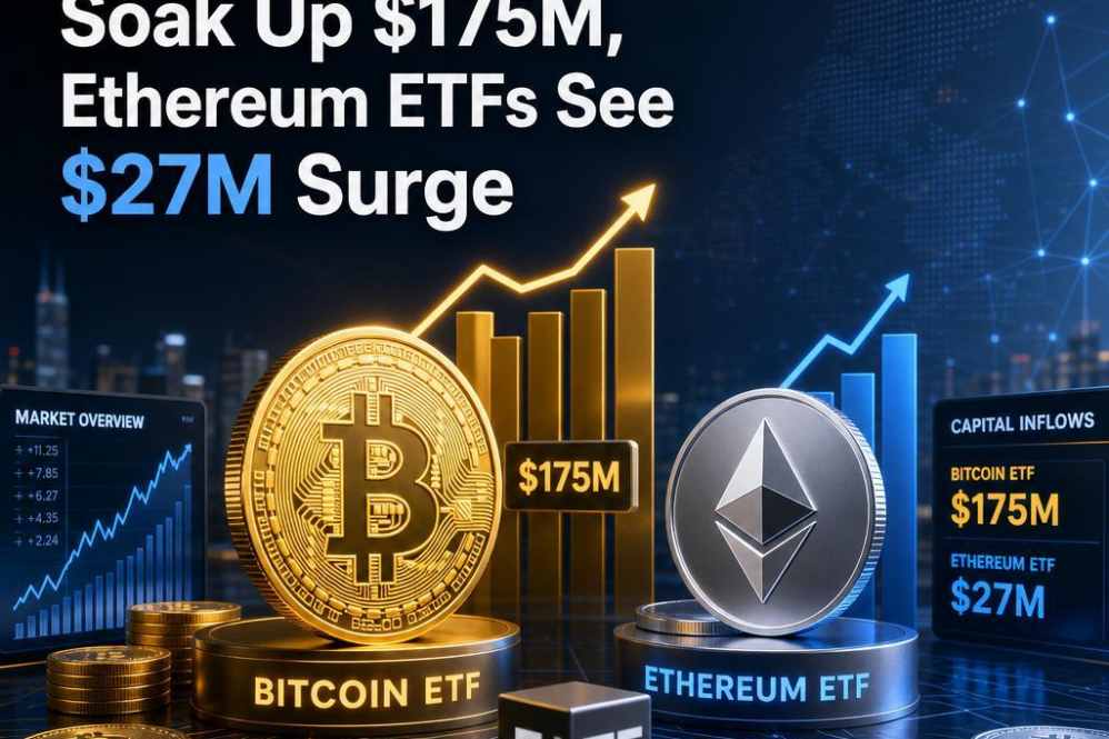 Bitcoin Spot ETFs Soak Up $175M, Ethereum ETFs See $27M Surge