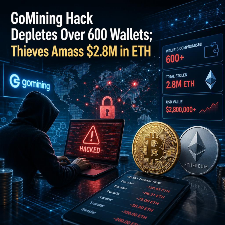 GoMining Hack Depletes Over 600 Wallets; Thieves Amass $2.8M in ETH