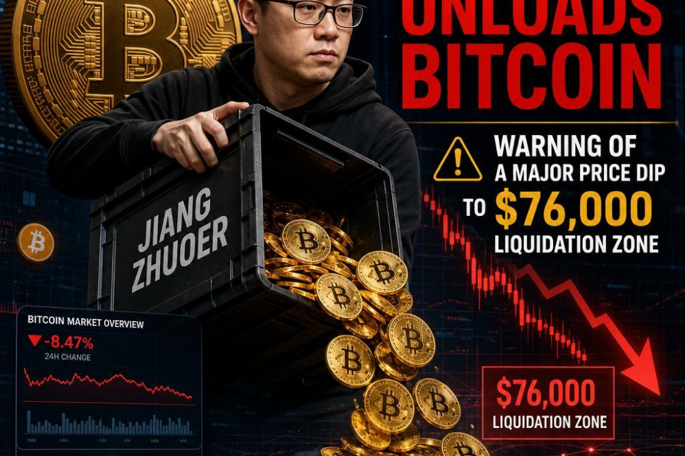 Jiang Zhuoer Unloads Bitcoin: Warning of a Major Price Dip to $76,000 Liquidation Zone
