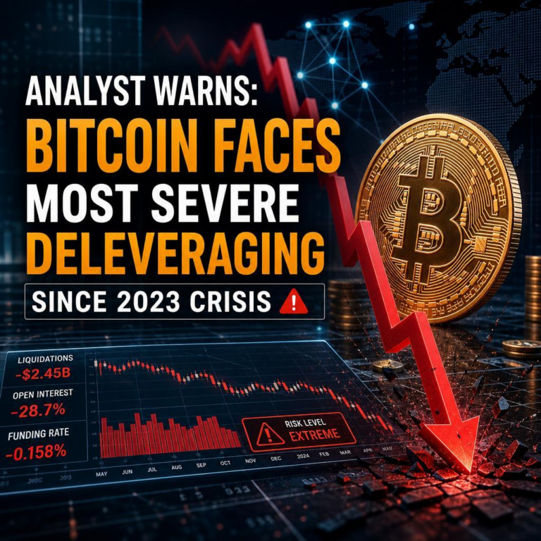 Analyst Warns: Bitcoin Faces Most Severe Deleveraging Since 2023 Crisis