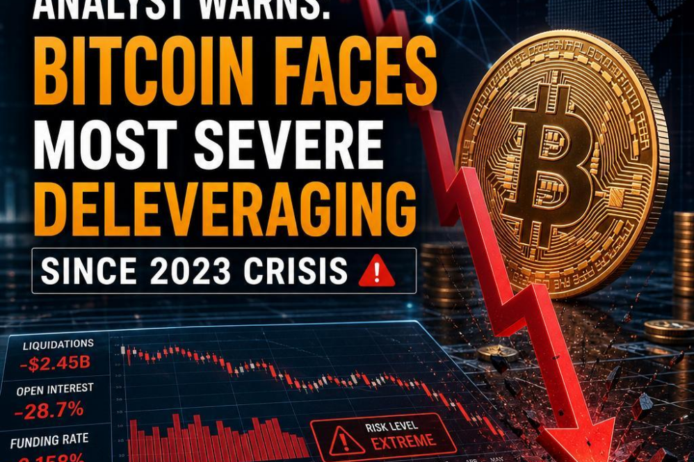 Analyst Warns: Bitcoin Faces Most Severe Deleveraging Since 2023 Crisis