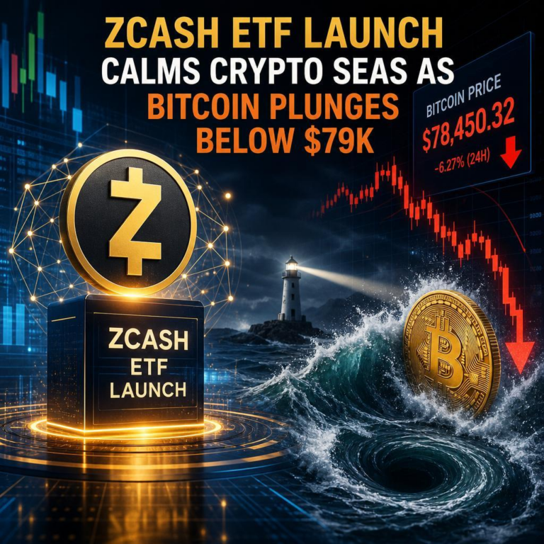 Zcash ETF Launch Calms Crypto Seas as Bitcoin Plunges Below $79K