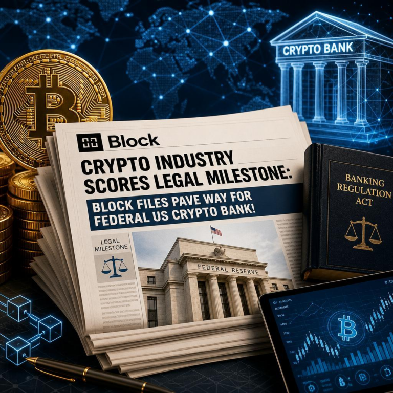 Crypto Industry Scores Legal Milestone: Block Files Pave Way for Federal US Crypto Bank!